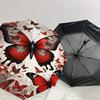 1pc Butterfly Pattern Automatic Open/Close Umbrella Compact Folding Umbrella with 8-Rib Shaft for Women/Men, Elegant Birthday1325S