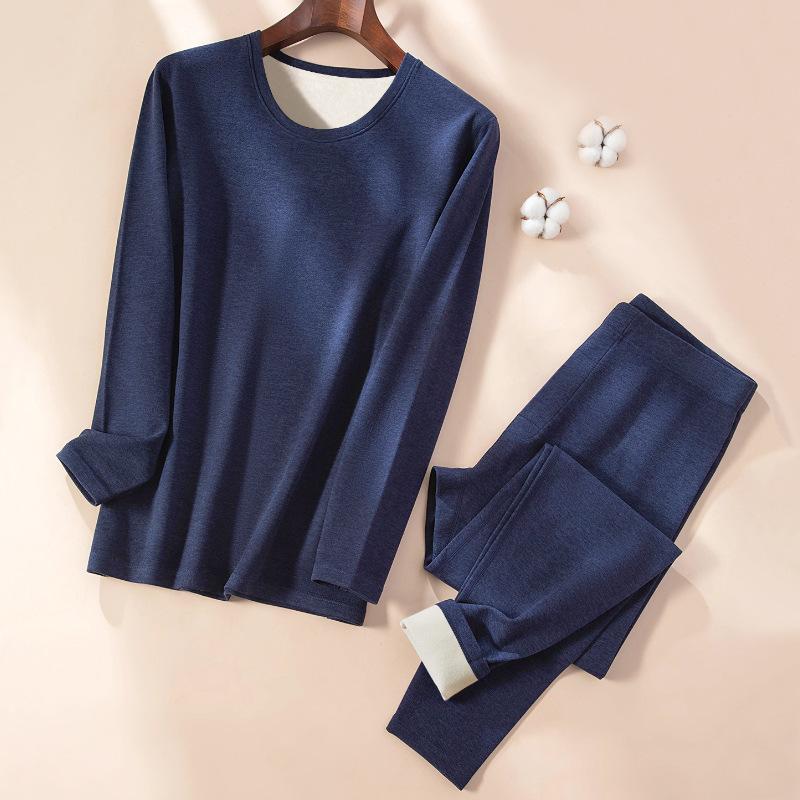 Gepolstertes und verdicktes Thermounterwäsche-Set für Herren, wärmendes Hemd, große Größe, Winter- und Herbstkleidung und Hosen-Set