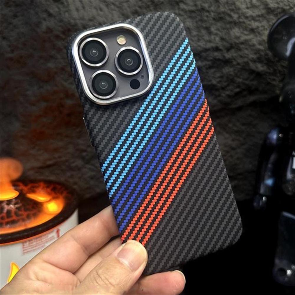 

Роскошный магнитный узор из углеродного волокна кевлара для чехла Magsafe для iPhone 15 14 Plus 13 12 11 Pro Max противоударный защитный чехол для ПК