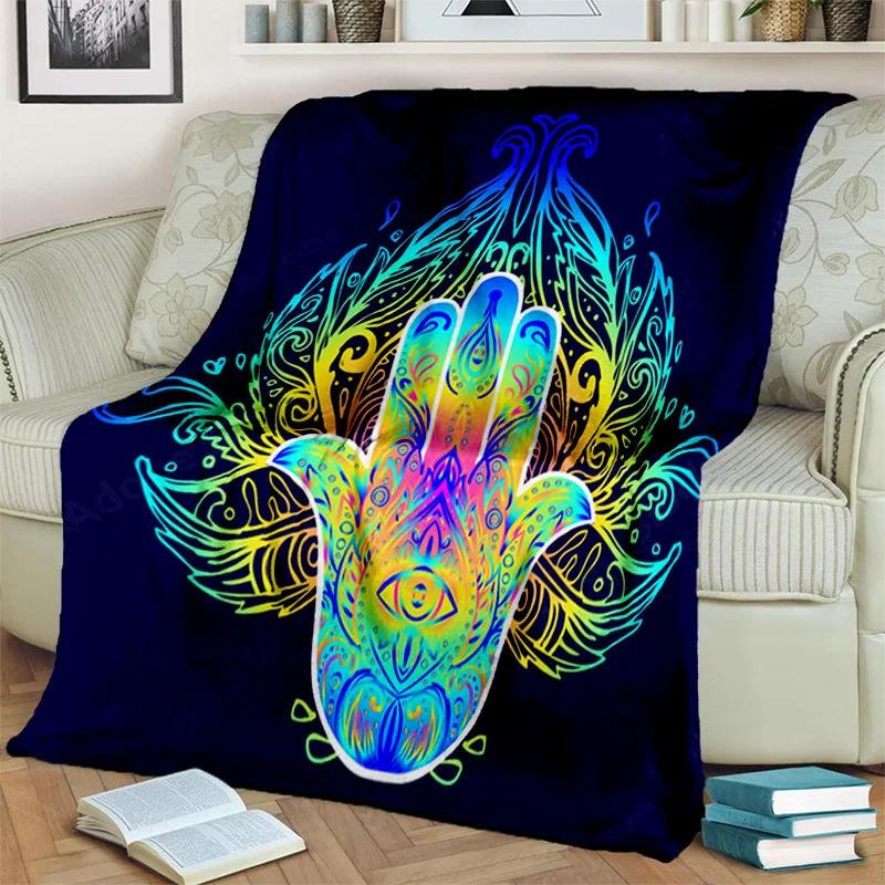 3D Evil Eye Nazar Tree of Life HD Blanket,Soft Throw Blanket for Home Bedroom Bed Sofa Picnic Travel Office Cover Blanket Kids