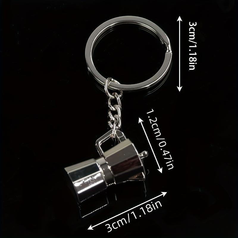 Mini Moka Pot Keychain Pendant Creative Coffee Barista Key Ring Cute Decor for Coffee Lovers Bag Accessory