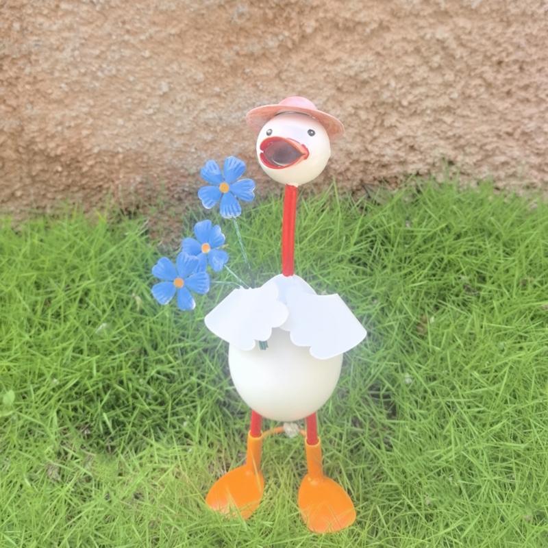 Funny Duck Figurine Ornaments Decors Duck Statue Craft Succulents Decorations Sculpture for Home Garden Outdoor