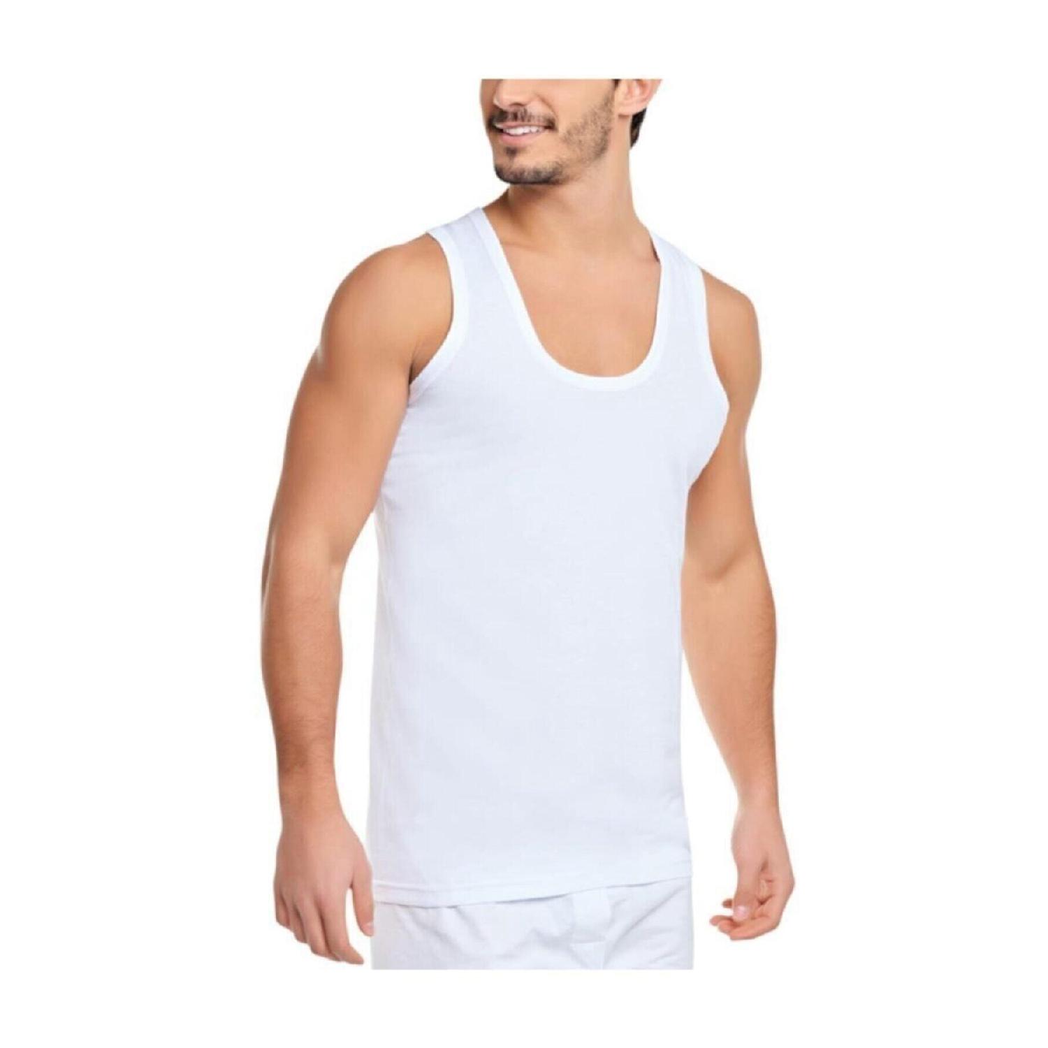 

Men s White 6 Pack Cotton Classic Combed Singlet