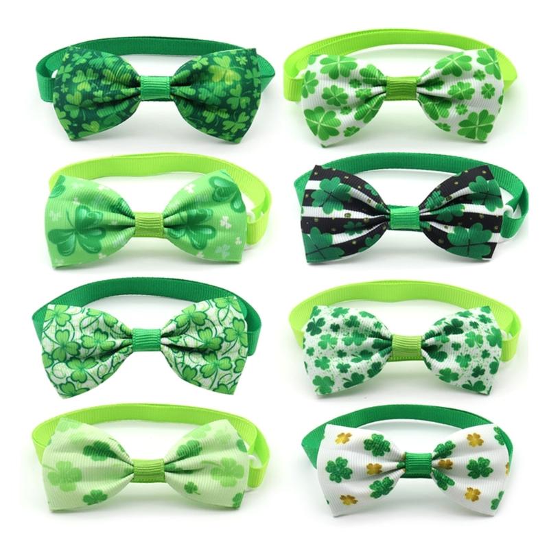 Dogs Flower Collar Festive Shamrocks for Small Medium Girl Dogs Cats Dog Collar Necklaces Flower Costumes