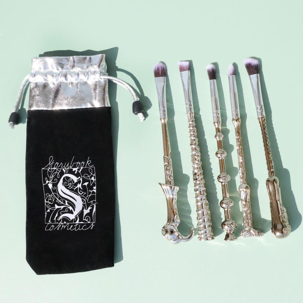 Harry Potter 5-Piece Wand Makeup Brush Set with Gift Bag
