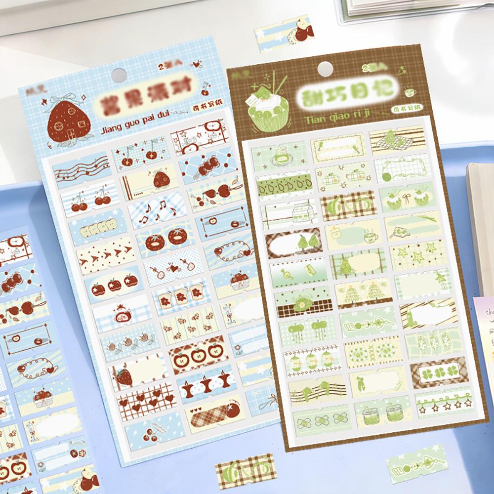 Sticker Pack Sauce Fruit Party Sweet and Clever Diary Series Handmade Account Stickers Decoration Base Collage Material