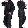 Multicam Black Camouflage Clothes Top and Bottom Set BDU Jacket Pants Military Survival Game Combat Clothes [GUN FREAK] (L)