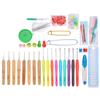 Crocheting Needle Colored TPR Soft Handle Knitting Crochet Set DIY Knitting AccessoriesPink