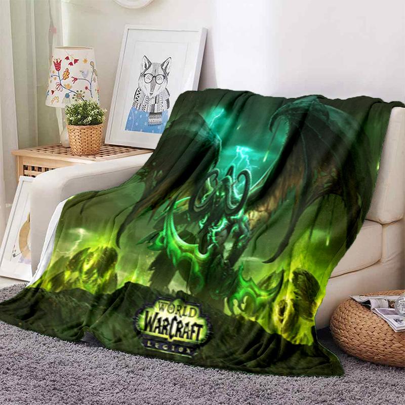 classic game World of Warcraft Frozen Throne blanket Soft and portable four season home bed, sofa blanket, office travel, lunch break, warm blanket Y7