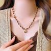 French Tiger's Eye Zircon Pendant Necklace - Light Luxury Exquisite Design Sweater Chain