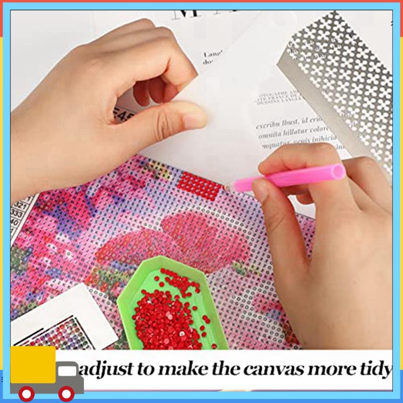 Versatile-1Set Diamond Painting Ruler Stainless Steel Mesh Ruler 216 400 520 599 699 800 1020 Blank Grid 5D Diamond Art Ruler