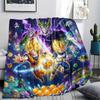 Dragon Ball Goku Flannel Blanket Print Cozy Warm for Beds Chairs Sofas Bedroom Picnic Outdoor Trip.-TING
