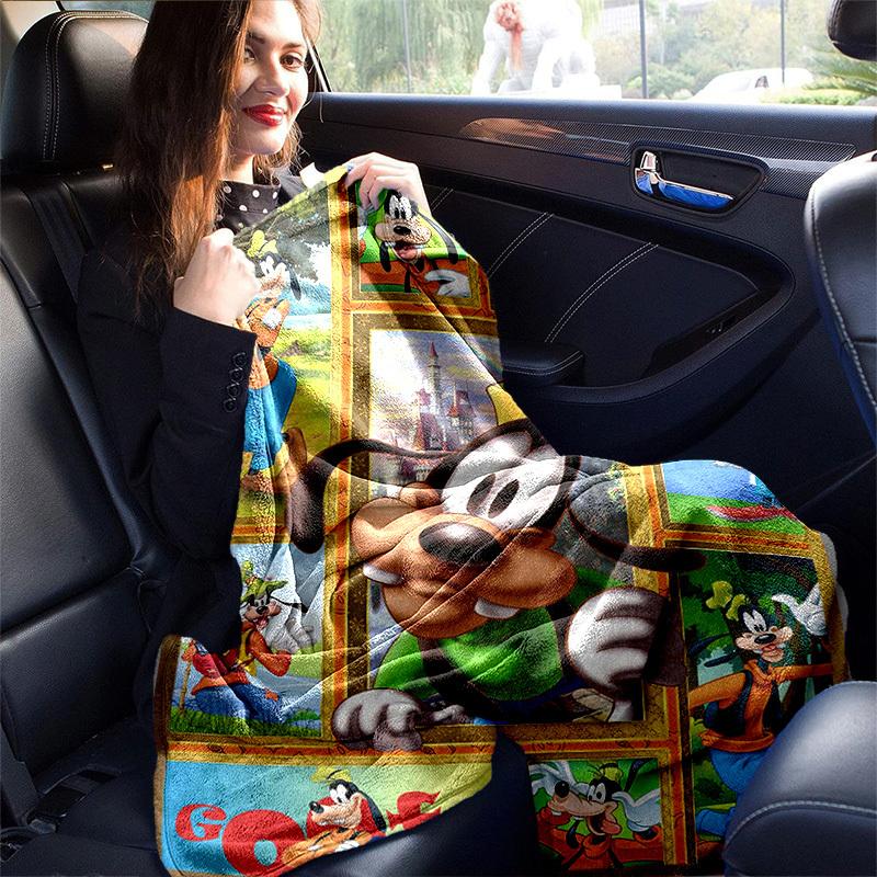 1pc. Cartoon Goofy Blanket, Seasonal Home Decor Gift for All Ages,Soft Flannel Throw Blanket, Versatile & Cozy for Bedroom, Living Room, Tra