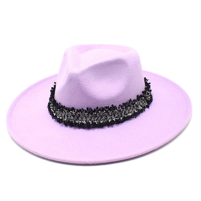 Style Wool Felt Hat With Large Brim For Men Women Winter Autumn Casual Outdoor Wear