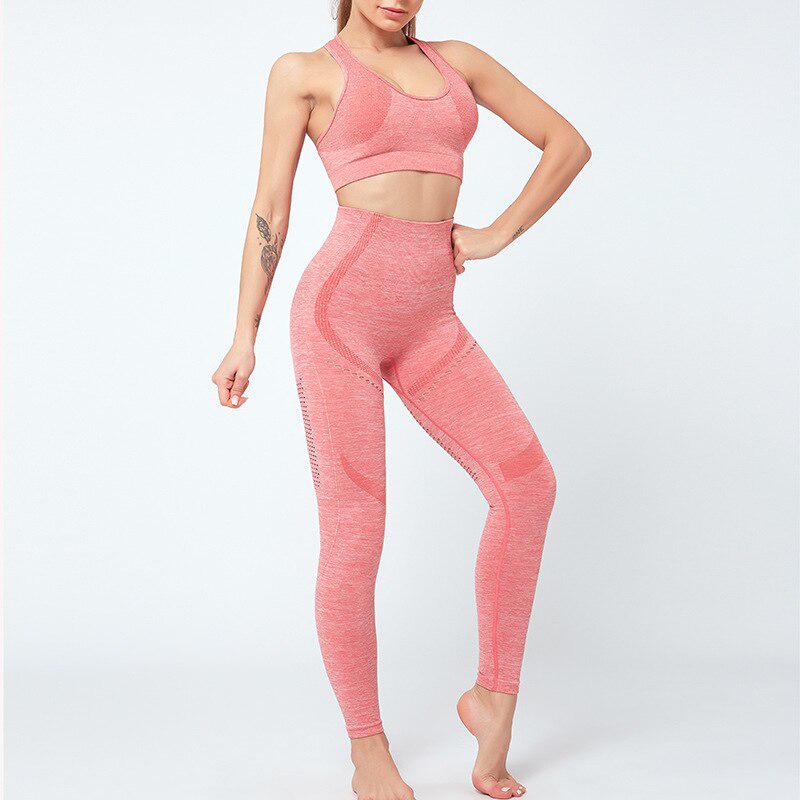 2-teiliges Set Damen Crop-BHs Stretch Slim Pants Set Sexy zweiteiliges Set Trainingsanzug Damen Yogahose
