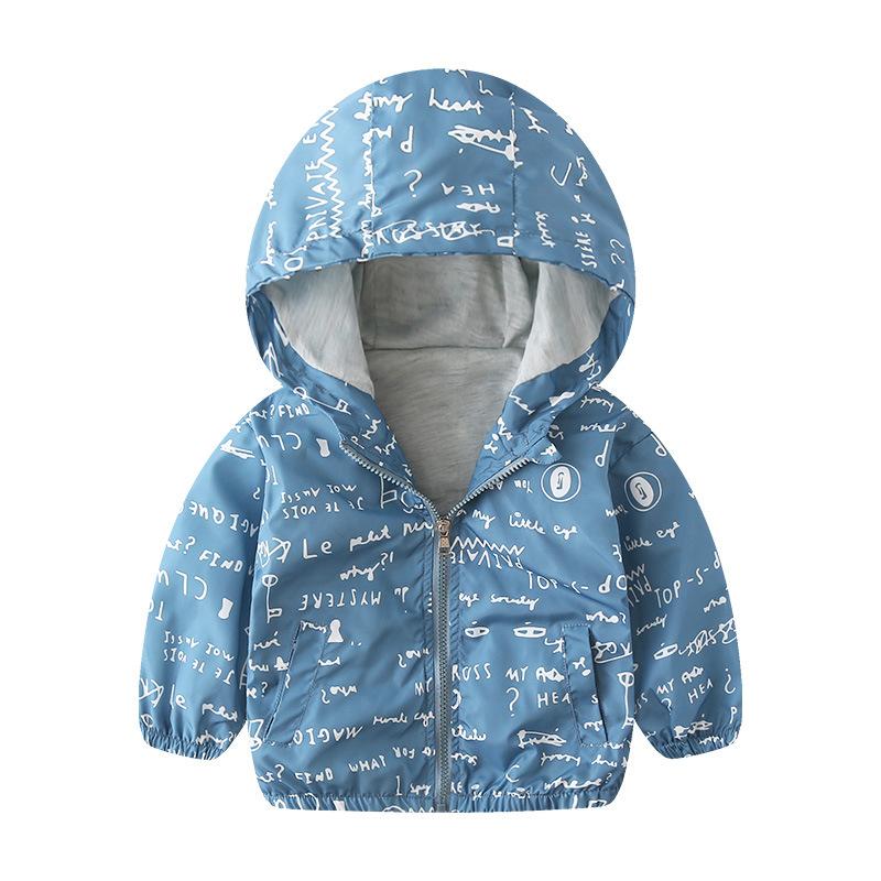 Spring and Autumn children's clothing, wind boys full of dinosaur coats, cartoon windproof jacket