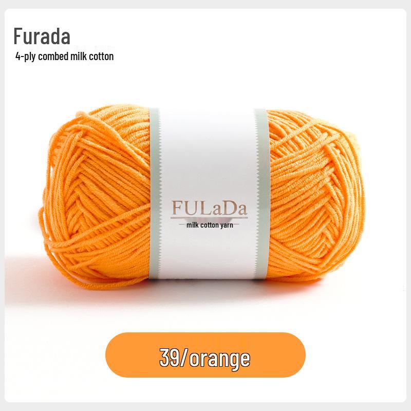 Baby 4-fädig gekämmte Milchbaumwollgarnknäuel zum Handstricken & Häkeln - DIY Puppe, Pullover, Schal Materialpaket