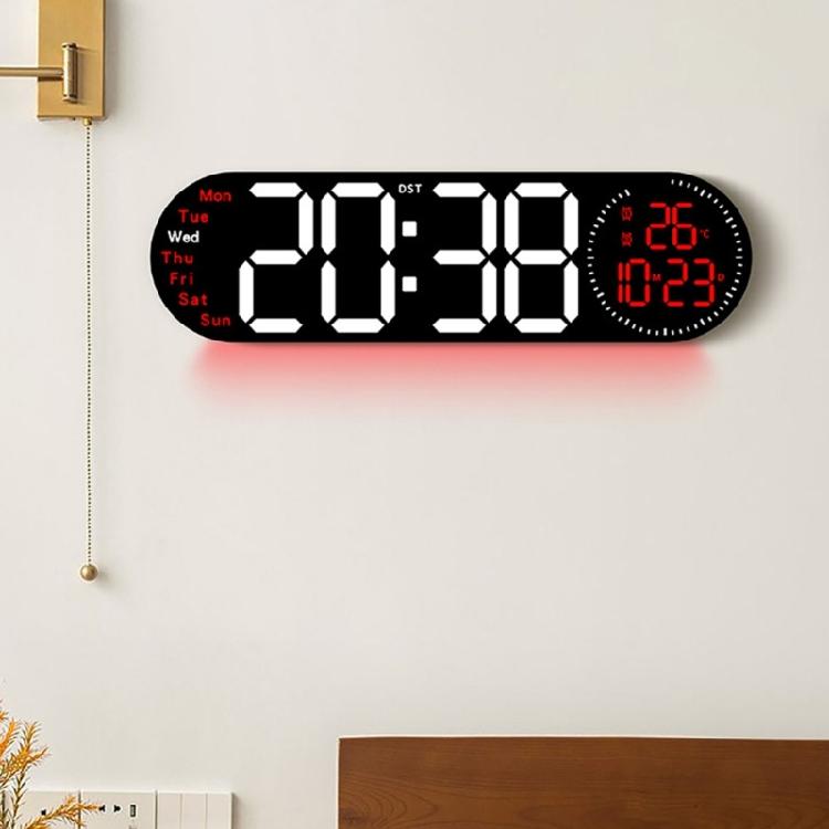 Large LED Wall Clock with Remote Control and Count Down Function 2 Alarms Temperature for Students and Professional