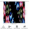 Colorful Floral Shower Curtain Printed Polyester Fabric Bath Decor Waterproof Bathroom Accessories Blue Pink Red White Yellow Gr