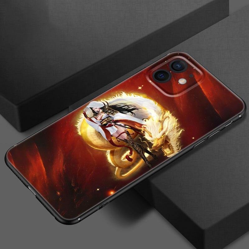 

Чехол для телефона «Аниме девушка самурай» для Apple iPhone 13 12 Mini 11 Pro XS Max X XR 8 7 6S 6 Plus SE 2020 5S 5, мягкий черный чехол из ТПУ iPhone 13 Pro Max