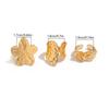 Retro Punk Metel Irregular Exaggerated Flower Ring For Women Elegant Baroque Pearl Open Ring Jewelry Accessories Gifts