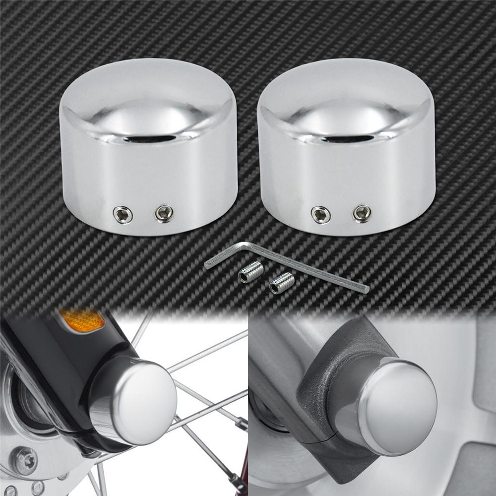 Motorcycle Front Axle Nut Cover Cap Bolt Aluminum For Harley Touring Electra Glide Softail Dyna Street Bob Fat Bob Sportster XL