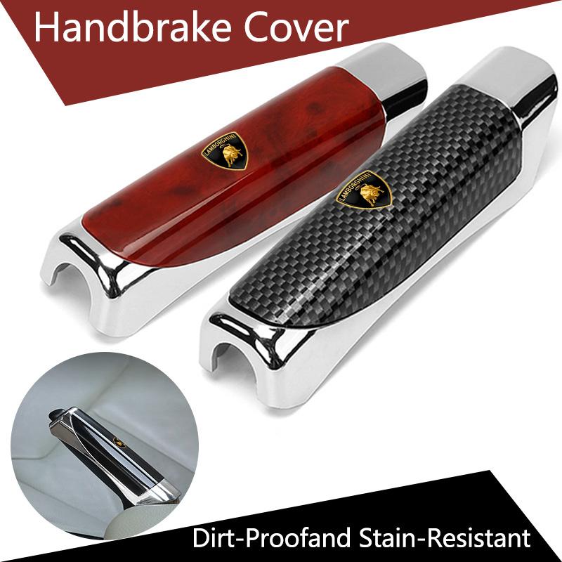 Car Hand Brake Carbon Parking Brake Handbrake Grips Protection Cover For Lamborghini LP570 LP610 Urus LP770 Gallardo Aventador