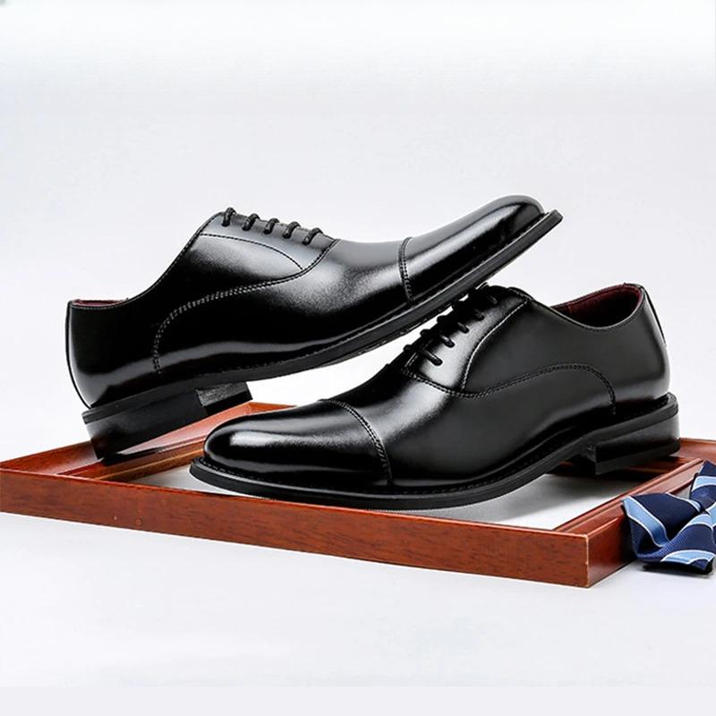 Fashion Men's Dress Shoes High Quality Elegant Wedding Shoes Fashion Slim Fit Pointed Pullover Shoes for Men Breathable Leather Shoe