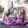 Helluva Boss Cartoon Group Character Print Fleece Blanket Soft Warm Throw Blanket Sofa Couch Bed Home Decor For Animation Fans