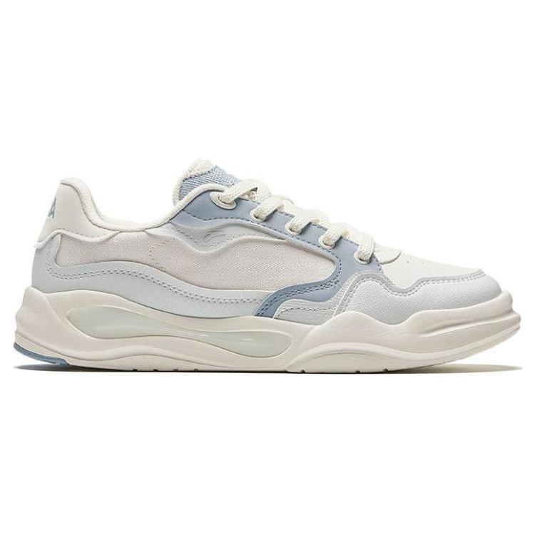 New Anta Tianxing Anti Slip And Wear Resistant Breathable Low Top Skateboard Shoes Women's White Blue 122428052-1