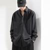 Men Loose Long Sleeve Casual Thin Solid Plus Size Dress Shirt