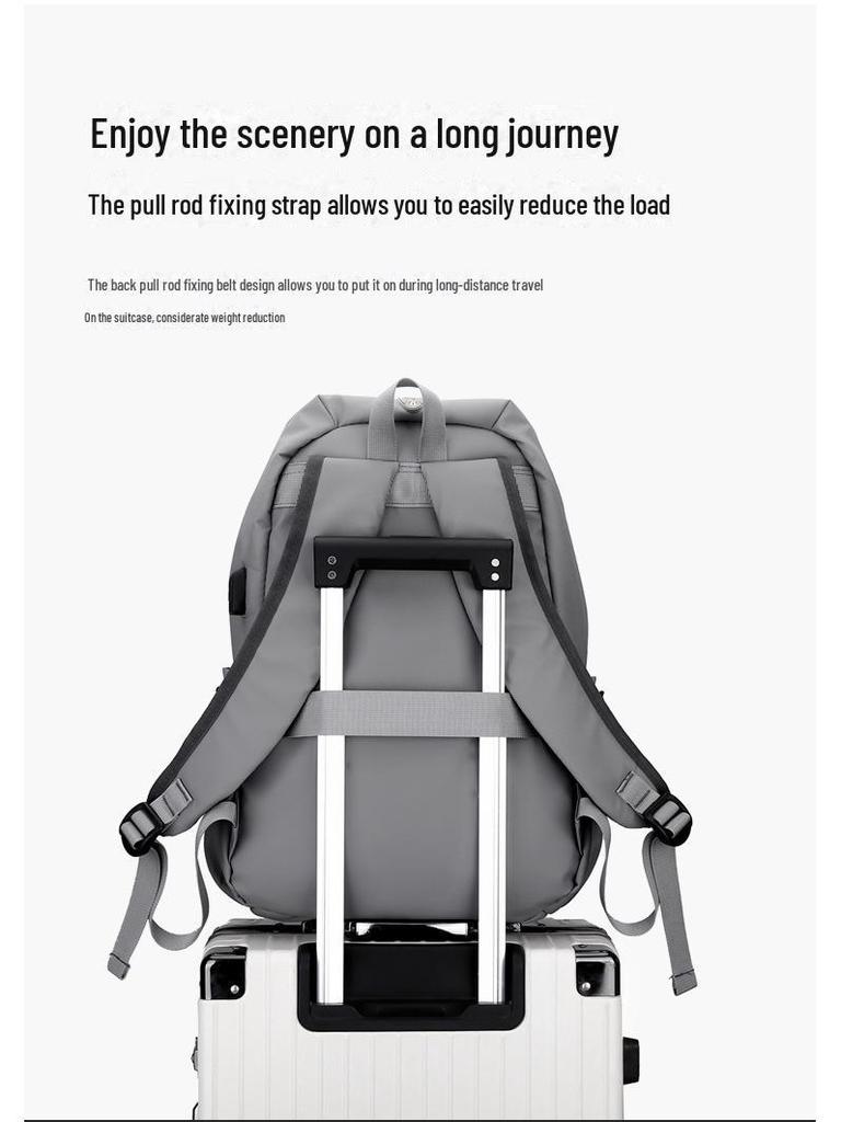 Stylish & Versatile Men's Backpack with Logo - Perfect for College Students