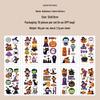 Halloween Graffiti Tattoo Aufkleber: 10 Blätter/Packung für Arm & Gesicht - Kreatives und lustiges Urlaubsspielzeug