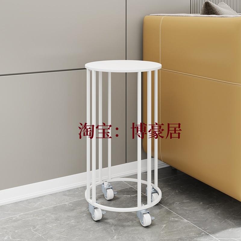 Modern Iron Floor Standing Flower Stand Movable Pot Rack with Wheels Versatile Indoor Plant Stand Decorative