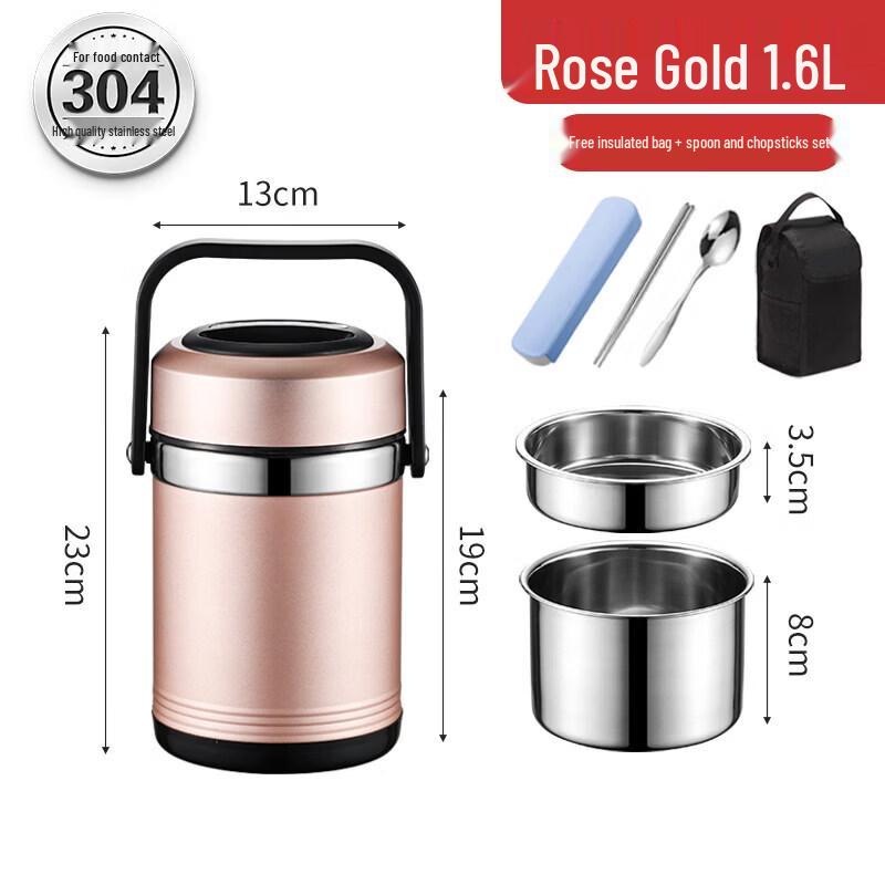 Qiwei 2-Layer 304 Stainless Steel Insulated Food Jar