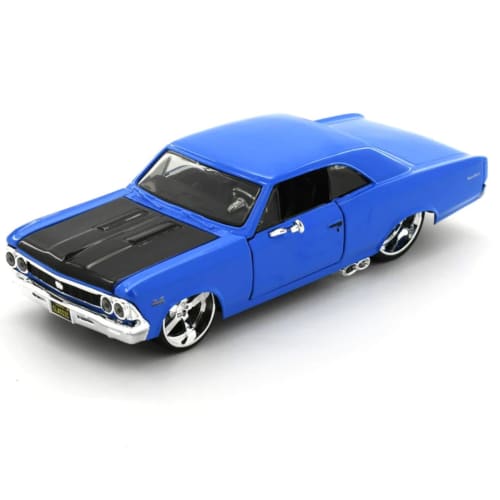 Maisto 1/24 Scale Chevrolet Chevelle SS 396 1966 Blue Custom Classic Muscle Diecast Model Car (Finished Product) 31333