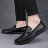 Men's Cross-Border Cowhide Leather Slip-On Loafers: Summer Casual Driving Shoes In Large Sizes