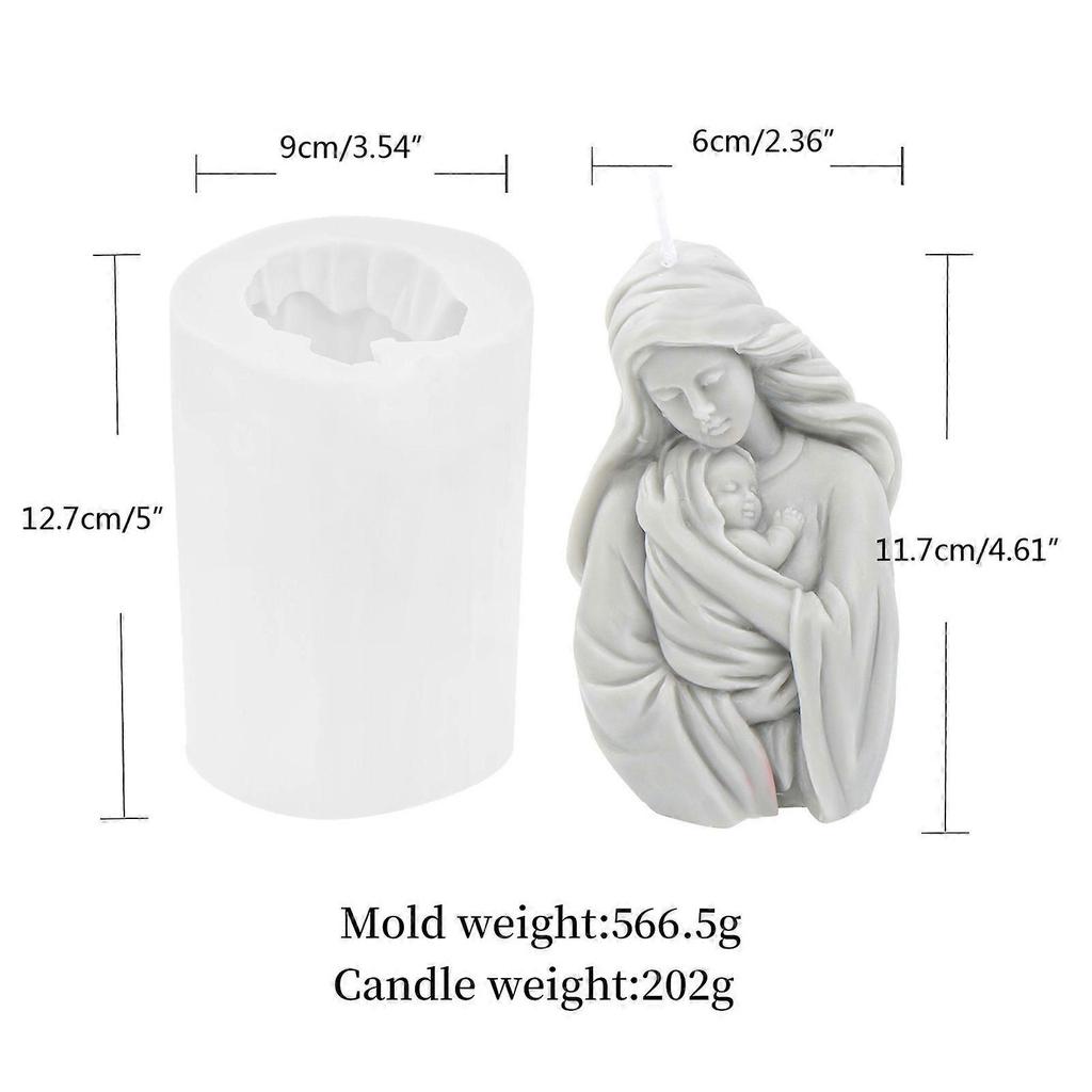 Holy Mother Baby Silicone Mold Wax Melt Polymer Aromatherapy Making Handmade Cupcake Jelly Mould Decorating Supplies Multicolor