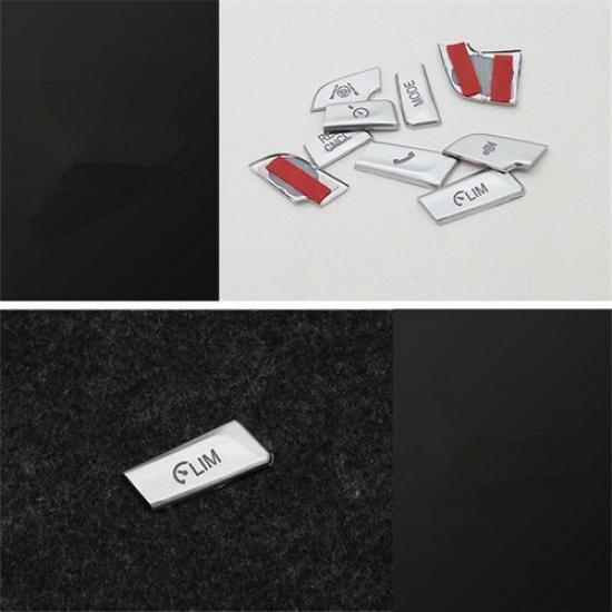 For BMW 5 Series G30 G38 18-21 Silver ABS Steering Wheel Button Cover Sticker