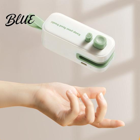 Magnetic Refrigerator Sealer 2 in 1 Mini Bag with Cutter Compact Handheld Portable Food Storage Tool Back Moisture-proof Heat Seal Machine