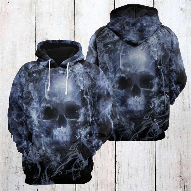 Horror Skull 3D Print Hoodies Men Women Casual Fashion Streetwear Oversized Sweatshirts Hoodie Male Pullovers Tracksuit Clothing