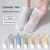 Women's Seamless Breathable Cotton Ankle Socks - Odor-Resistant, Non-Slip Heel, Thin Mesh for Summer & Spring