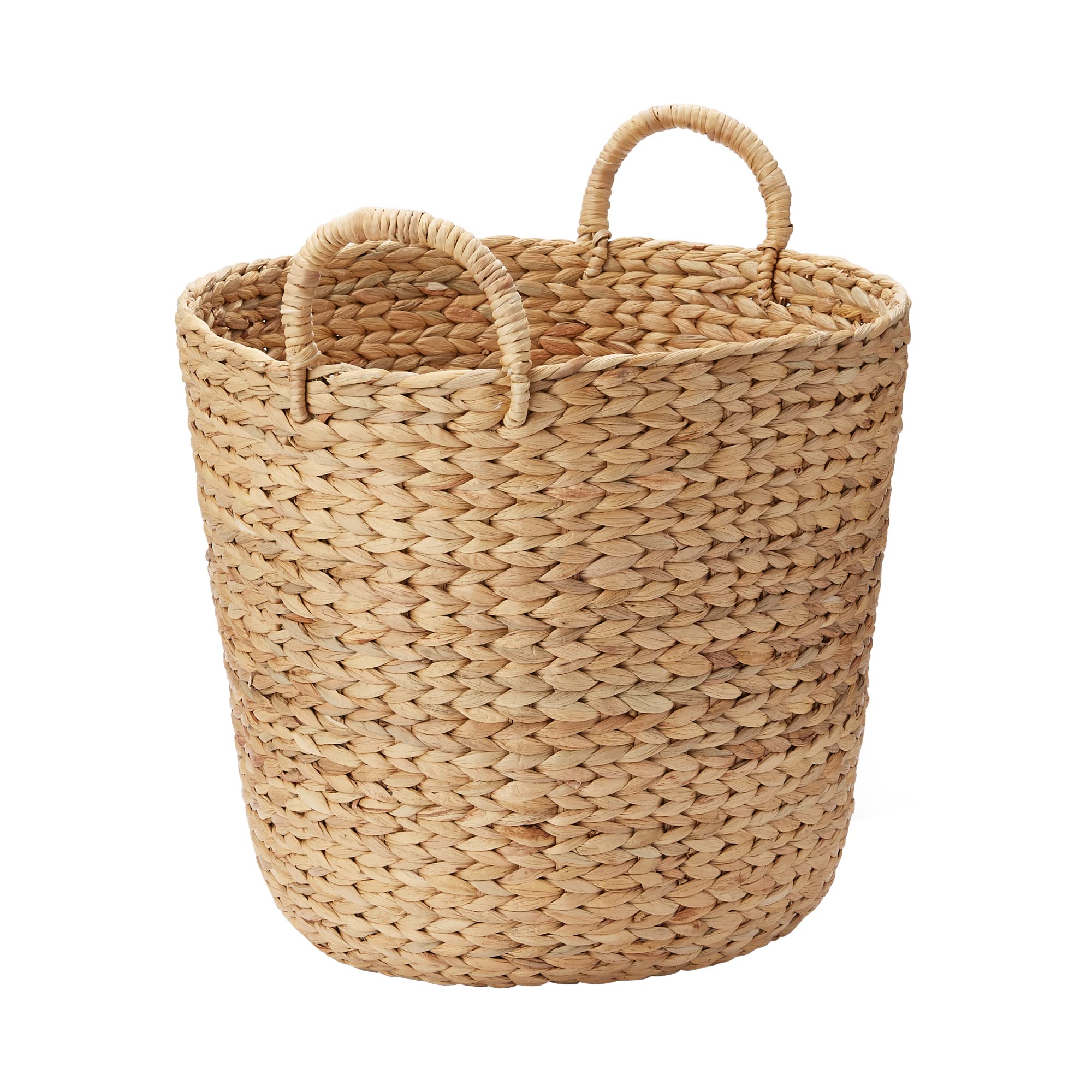 

MUJI Large Round Basket with Handles, Diameter 45cm x Height 40cm, Water Hyacinth, 12057932