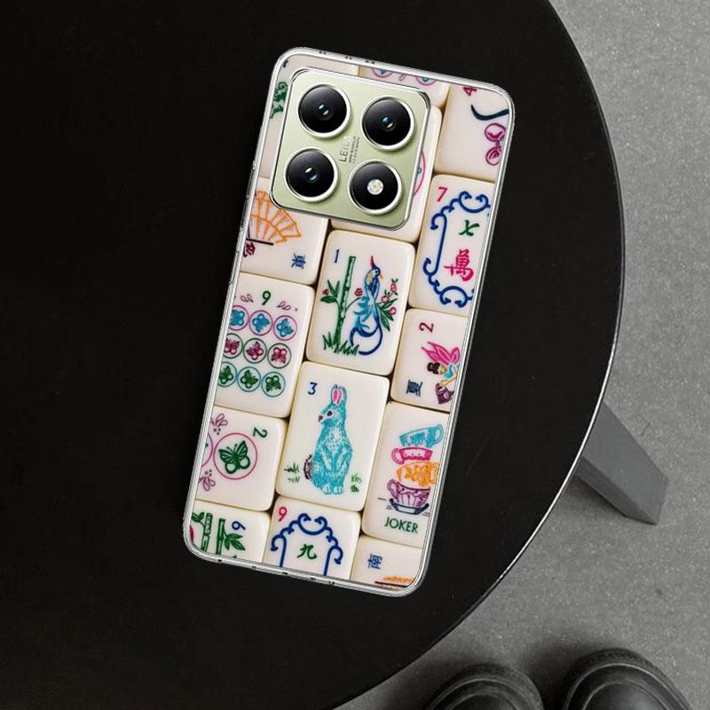 Creative Mahjong Phone Case Cover for Xiaomi Redmi Note 15 14 13 12 11 Pro Plus 14S 12S 11S 11T 11E 10S 10 Customized Fundas Red