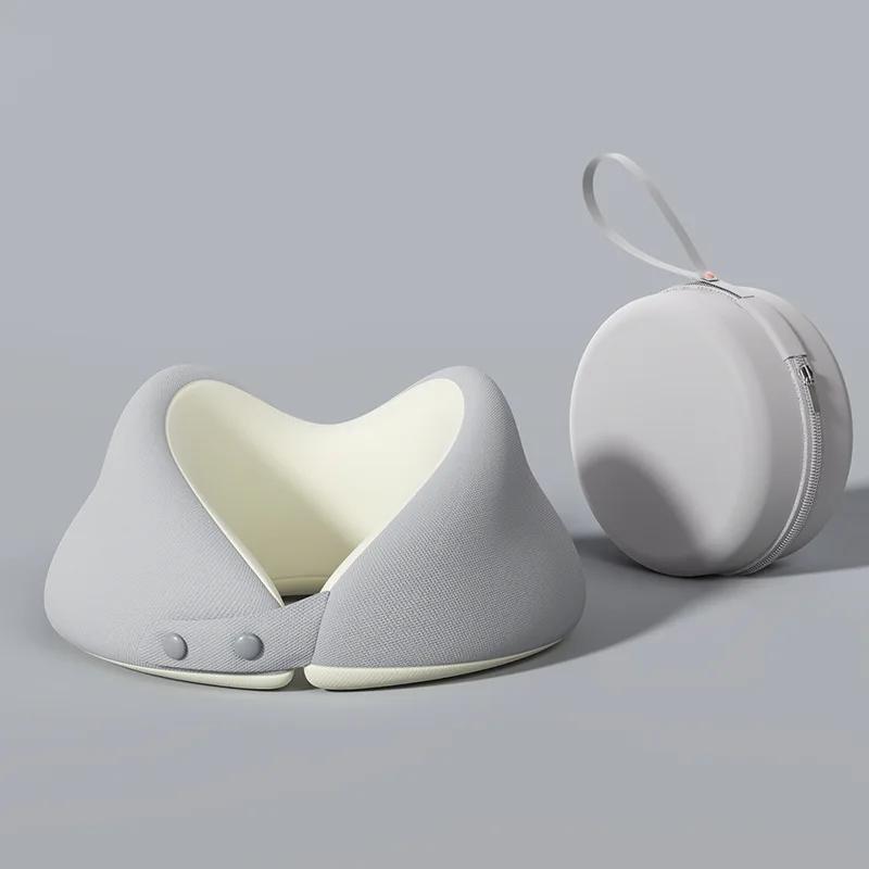 

Cooling Memory Foam U-Shape Travel Pillow | Slow Rebound Neck Support | Packable & Portable for Airplane, Car & Office сірий