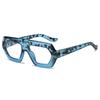  Fashion Square Women Gradient Sunglasses Leopard Shades Retro Men Clear Lens Glasses Frame UV400