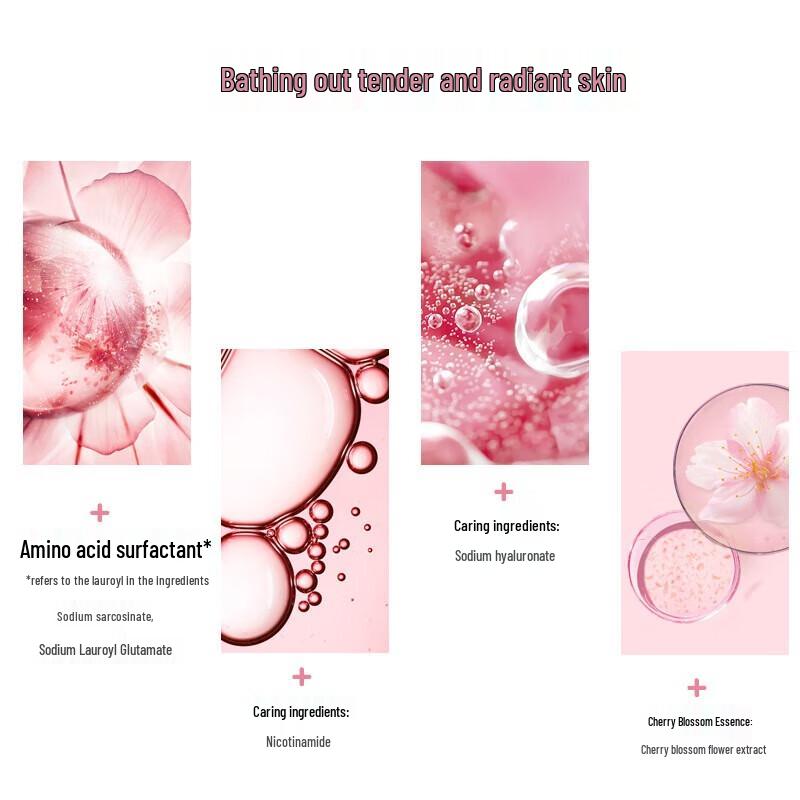 Miss Lilly Cherry Blossom Flower Petal Moisturizing Shower Gel