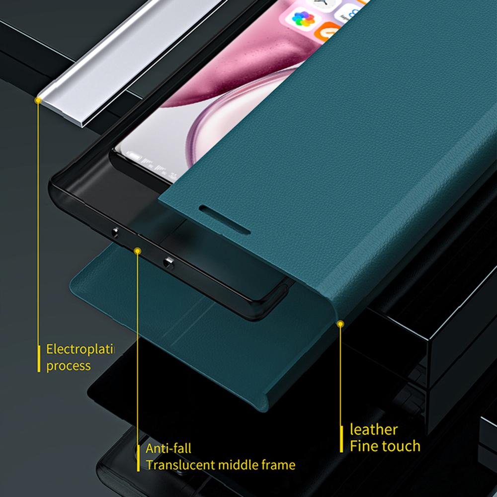 

For Honor Magic7 Lite 5G/X9c 5G/X60 Pro 5G Case Anti-Drop Leather Phone Cover with Stand Black