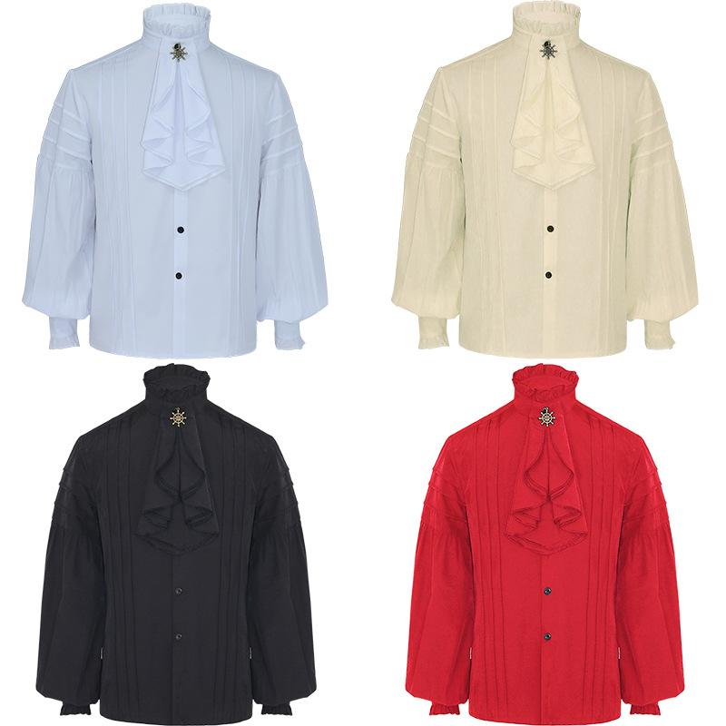 Men Kids Shirt Vintage Overcoat Medieval Renaissance Victorian Costume