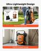Walk-Behind Hand Push Floor Sweeper, Manual Floor Sweeper Non-Electric with 650mm Sweeping Width, 18.9L Waste Container & Adjustable Folding Handle